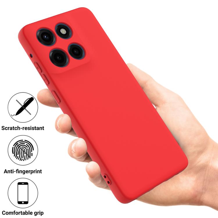 For Motorola Edge 60 Stylus Solid Color Liquid Silicone Dropproof Full Coverage Phone Case(Red)