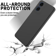 For Motorola Moto G04S 4G / E14 4G Solid Color Liquid Silicone Dropproof Full Coverage Phone Case(Black)