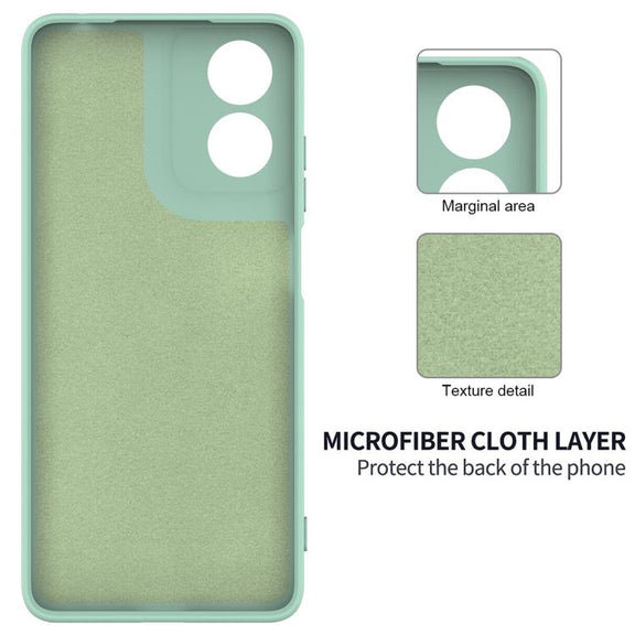 For Motorola Moto G04S 4G / E14 4G Solid Color Liquid Silicone Dropproof Full Coverage Phone Case(Green)
