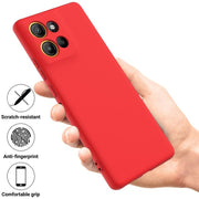 For Motorola Moto G56 5G Solid Color Liquid Silicone Dropproof Full Coverage Phone Case(Red)
