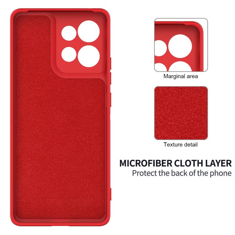 For Motorola Moto G56 5G Solid Color Liquid Silicone Dropproof Full Coverage Phone Case(Red)