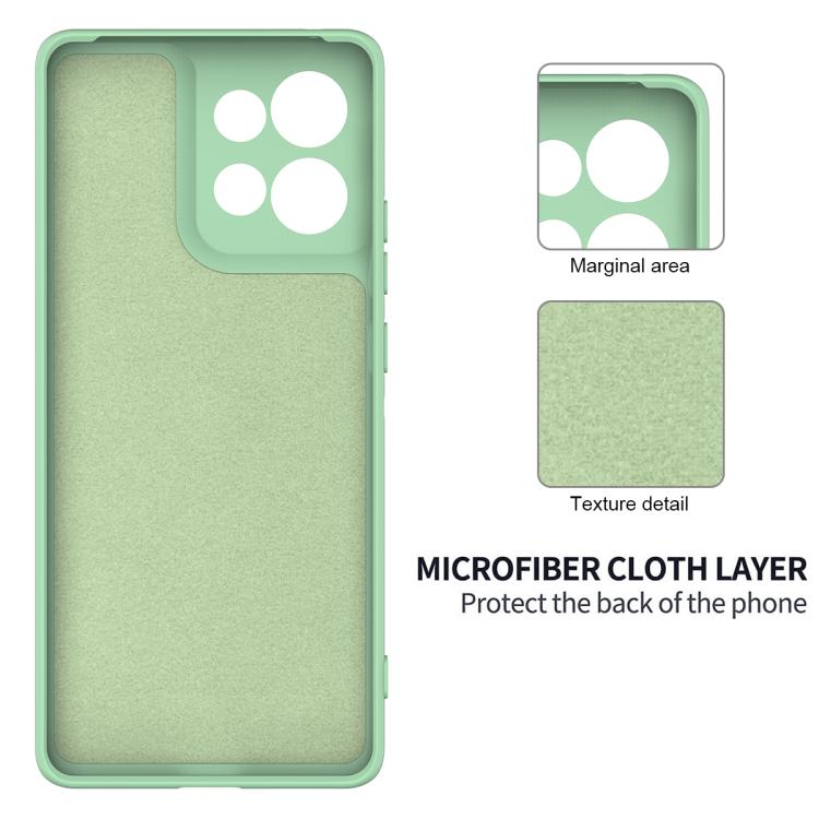 For Motorola Moto G56 5G Solid Color Liquid Silicone Dropproof Full Coverage Phone Case(Green)