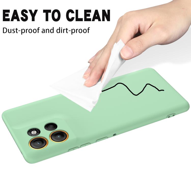 For Motorola Moto G56 5G Solid Color Liquid Silicone Dropproof Full Coverage Phone Case(Green)
