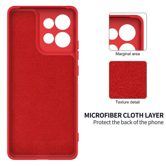 For Motorola Moto G86 5G Solid Color Liquid Silicone Dropproof Full Coverage Phone Case(Red)