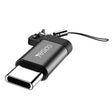 Yesido GS04 Type-C to Micro USB Mini Connector Adapter with Keychain(Black) - free shipping - PMC TechLife - Order now!