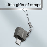 Yesido GS08 Type-C to USB 3.0 OTG Mini Connector Adapter with Keychain(Black)