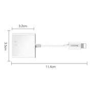 Yesido GS11 2 in 1 Multi-Function TF Card + SD Card to 8 Pin Converter Adapter(White)