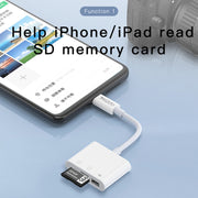 Yesido GS11 2 in 1 Multi-Function TF Card + SD Card to 8 Pin Converter Adapter(White)