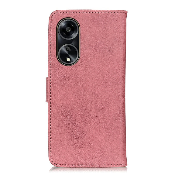 For OPPO A1 5G KHAZNEH Cowhide Texture Flip Leather Phone Case(Pink)