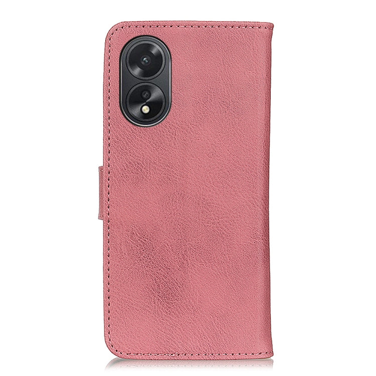For OPPO A38 4G KHAZNEH Cowhide Texture Flip Leather Phone Case(Pink)