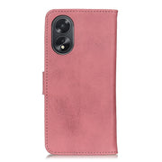 For OPPO A38 4G KHAZNEH Cowhide Texture Flip Leather Phone Case(Pink)