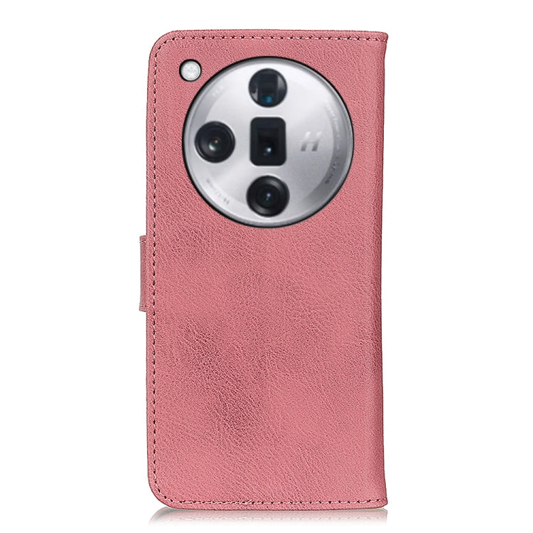 For OPPO Find X7 KHAZNEH Cowhide Texture Flip Leather Phone Case(Pink)