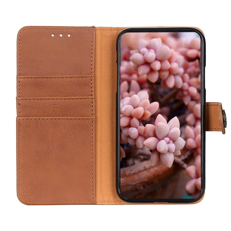 For Xiaomi 14 KHAZNEH Cowhide Texture Flip Leather Phone Case(Brown)