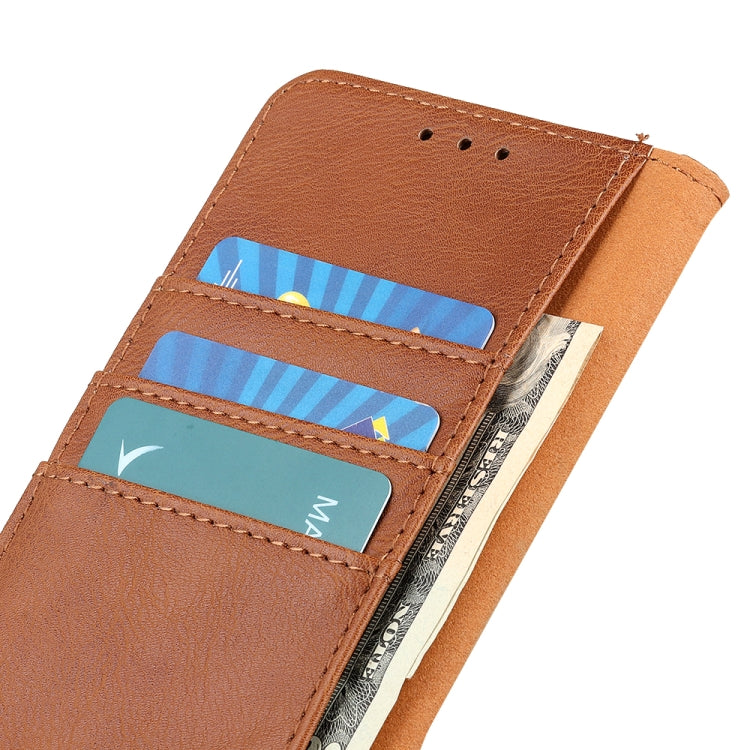 For Xiaomi 14 KHAZNEH Cowhide Texture Flip Leather Phone Case(Brown)