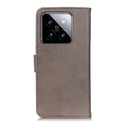 For Xiaomi 14 Pro KHAZNEH Cowhide Texture Flip Leather Phone Case(Khaki)