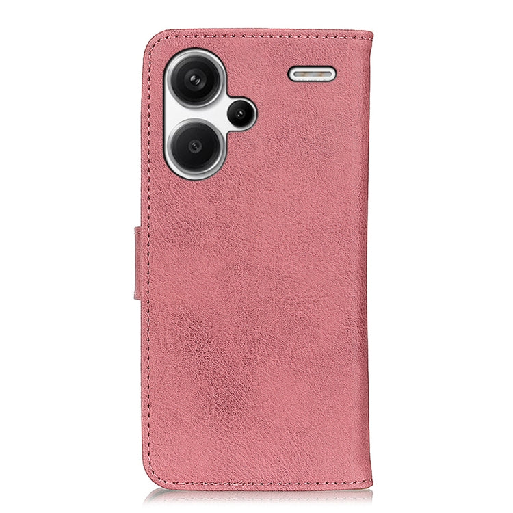 For Xiaomi Redmi Note 13 Pro+ KHAZNEH Cowhide Texture Flip Leather Phone Case(Pink)
