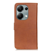 For Xiaomi Redmi Note 13 4G KHAZNEH Cowhide Texture Flip Leather Phone Case(Brown)
