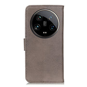 For Xiaomi 14 Ultra KHAZNEH Cowhide Texture Flip Leather Phone Case(Khaki)
