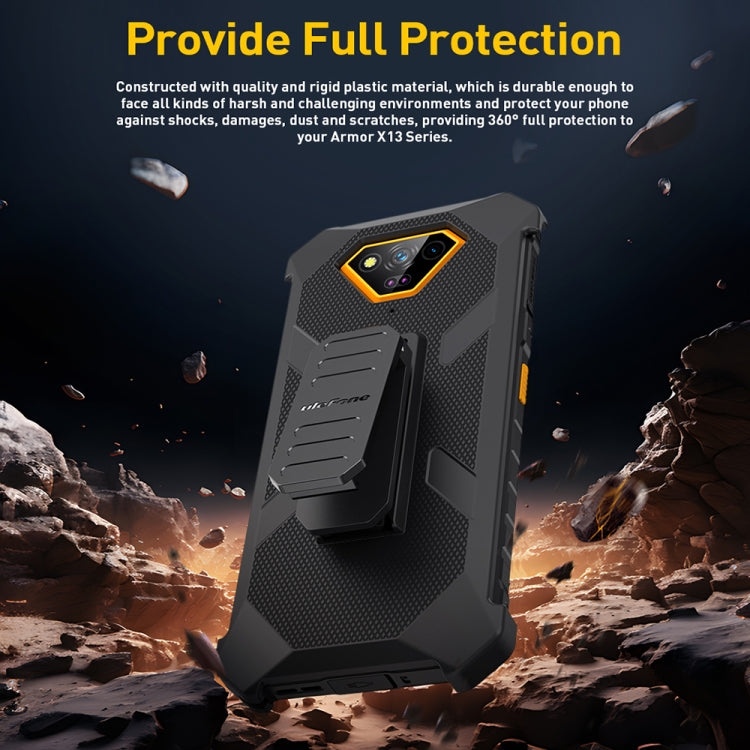 For Ulefone Armor X13 Ulefone Back Clip Phone Case with Carabiner(Black)