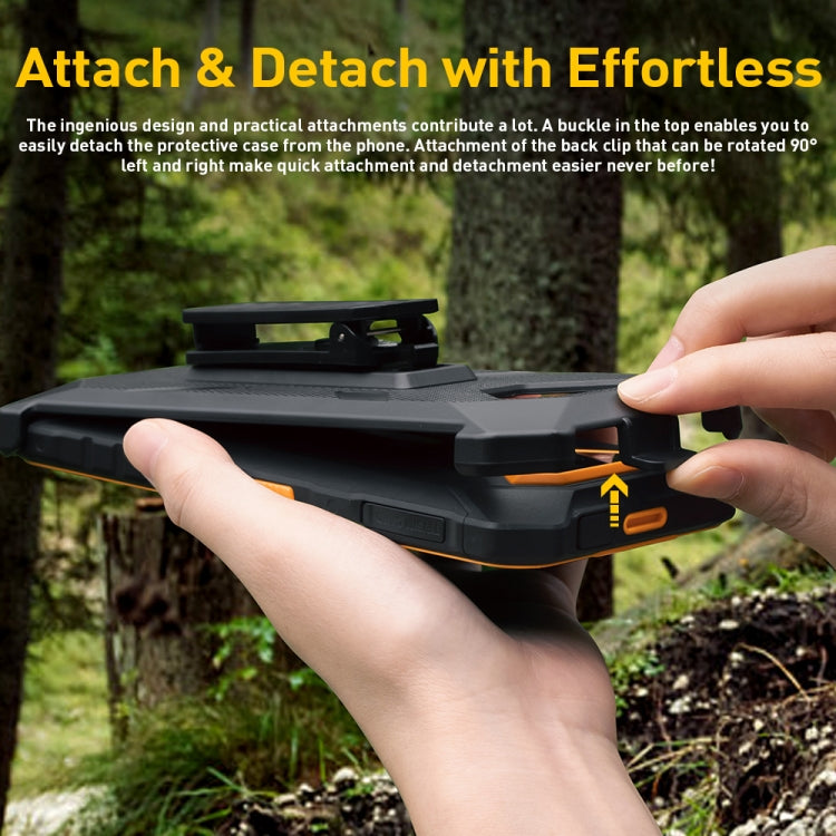 For Ulefone Armor X13 Ulefone Back Clip Phone Case with Carabiner(Black)