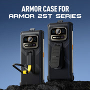 For Ulefone Armor 25T /  25T Pro Ulefone Back Clip Phone Case with Carabiner(Black)