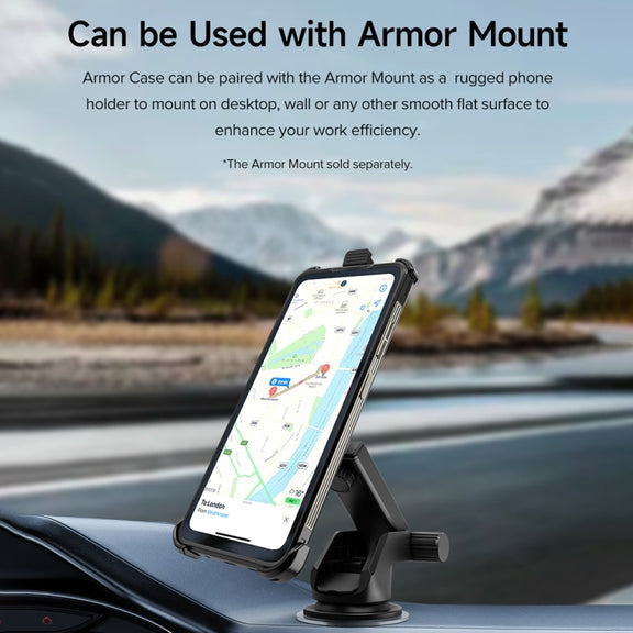 For Ulefone Armor 25T /  25T Pro Ulefone Back Clip Phone Case with Carabiner(Black)