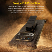 For Ulefone Armor 25T /  25T Pro Ulefone Back Clip Phone Case with Carabiner(Black)