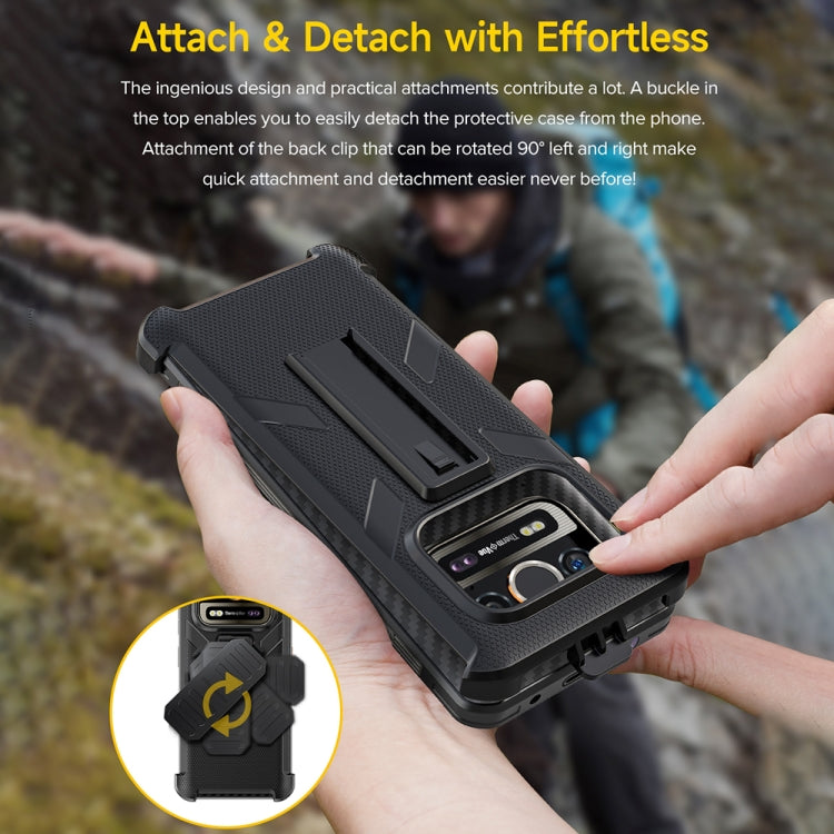 For Ulefone Armor 25T /  25T Pro Ulefone Back Clip Phone Case with Carabiner(Black)