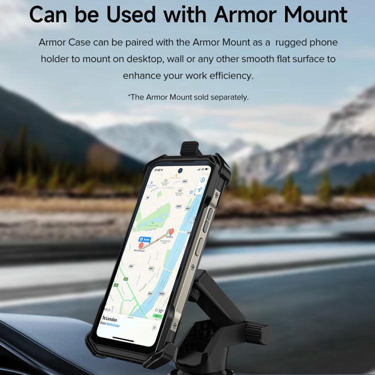 For Ulefone Armor 27 / 27 Pro / 27T / 27T Pro Ulefone Back Clip Phone Case with Carabiner(Black)