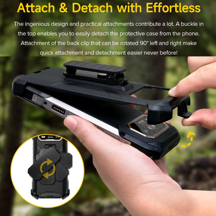 For Ulefone Armor 27 / 27 Pro / 27T / 27T Pro Ulefone Back Clip Phone Case with Carabiner(Black)