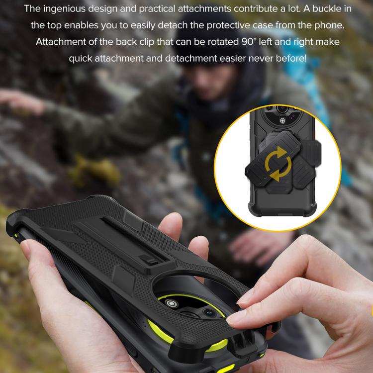 For Ulefone Armor X31 / X31 Pro Ulefone Back Clip Phone Case with Carabiner(Black)