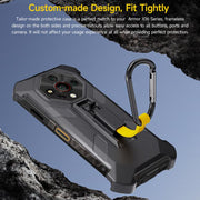 For Ulefone Armor X16 / X16 Pro Ulefone Back Clip Phone Case with Carabiner(Black)