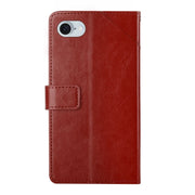 For iPhone 16e HT01 Y-shaped Pattern Flip Leather Phone Case(Brown)