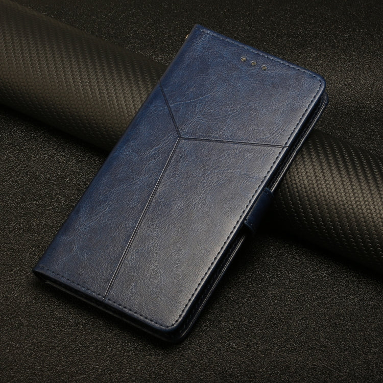 For iPhone 16 HT01 Y-shaped Pattern Flip Leather Phone Case(Blue)