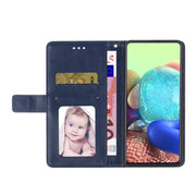 For iPhone 16 HT01 Y-shaped Pattern Flip Leather Phone Case(Blue)