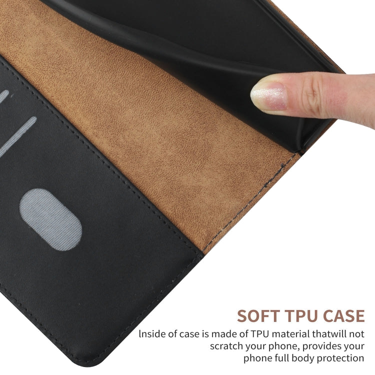 For Realme C67 4G Genuine Leather Fingerprint-proof Flip Phone Case(Black)