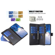 For Google Pixel 7a 9 Card Slots Zipper Wallet Leather Flip Phone Case(Black)