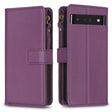For Google Pixel 7 Pro 9 Card Slots Zipper Wallet Leather Flip Phone Case(Dark Purple) - free shipping - PMC TechLife - Order now!