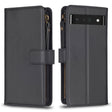 For Google Pixel 7 Pro 9 Card Slots Zipper Wallet Leather Flip Phone Case(Black) - Google Cases by PMC TechLife | Online Shopping South Africa | PMC TechLife | Buy Now Pay Later Mobicred