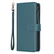 For Google Pixel 7 9 Card Slots Zipper Wallet Leather Flip Phone Case(Green)