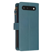 For Google Pixel 7 9 Card Slots Zipper Wallet Leather Flip Phone Case(Green)