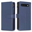 For Google Pixel 7 9 Card Slots Zipper Wallet Leather Flip Phone Case(Blue) - Google Cases by PMC TechLife | Online Shopping South Africa | PMC TechLife | Buy Now Pay Later Mobicred