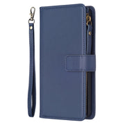 For Google Pixel 7 9 Card Slots Zipper Wallet Leather Flip Phone Case(Blue)