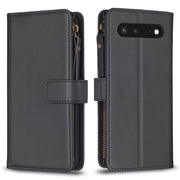 For Google Pixel 7 9 Card Slots Zipper Wallet Leather Flip Phone Case(Black)