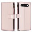 For Google Pixel 7 9 Card Slots Zipper Wallet Leather Flip Phone Case(Rose Gold) - Google Cases by PMC TechLife | Online Shopping South Africa | PMC TechLife | Buy Now Pay Later Mobicred