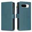 For Google Pixel 8 9 Card Slots Zipper Wallet Leather Flip Phone Case(Green) - Google Cases by PMC TechLife | Online Shopping South Africa | PMC TechLife | Buy Now Pay Later Mobicred