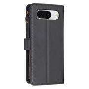 For Google Pixel 8 9 Card Slots Zipper Wallet Leather Flip Phone Case(Black)
