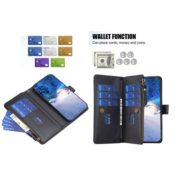 For Google Pixel 8 9 Card Slots Zipper Wallet Leather Flip Phone Case(Black)