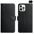 For iPhone 16 Pro Max Genuine Leather Fingerprint-proof Flip Phone Case(Black) - iPhone 16 Pro Max Cases by PMC TechLife | Online Shopping South Africa | PMC TechLife | Buy Now Pay Later Mobicred