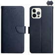 For iPhone 16 Pro Max Genuine Leather Fingerprint-proof Flip Phone Case(Blue) - iPhone 16 Pro Max Cases by PMC TechLife | Online Shopping South Africa | PMC TechLife | Buy Now Pay Later Mobicred